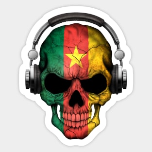 Dark Skull Deejay with Cameroon Flag Sticker